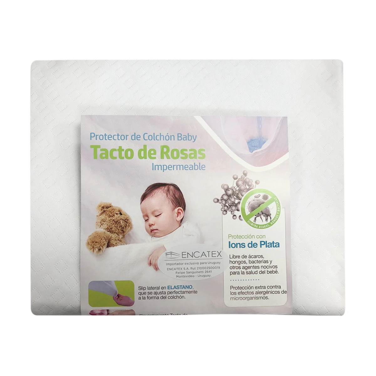 Protector de colchón de Cuna impermeable Fibrasca Tacto de Rosas 