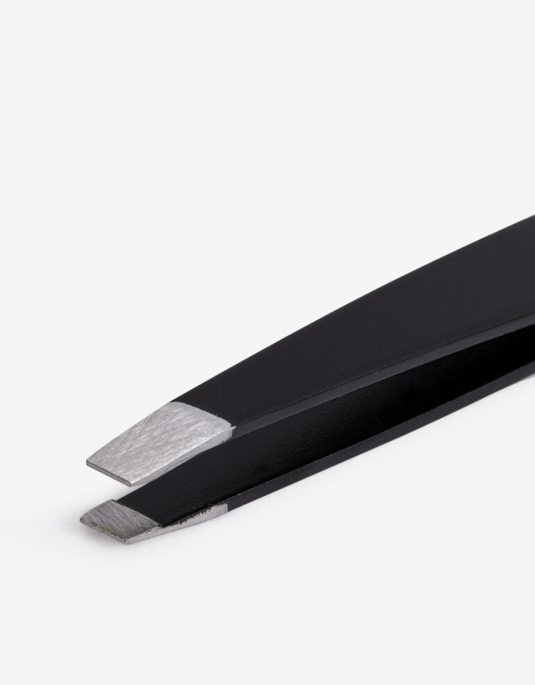 Complementos de cosmética para rostro Herramientas para ojos Pinza De Depilar Doble Función - Negro