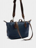 Bolso Shopper De Nylon S azul-marino