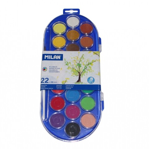 PINTURA ACUARELA MILAN 22 COLORES MODELO 80022 PINTURA ACUARELA MILAN 22 COLORES MODELO 80022