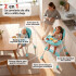Silla De Bebe Para Comer Plegable Asiento 2 En 1 Arnes Cinturon Seguridad 3 Puntos Imback Color Turquesa Silla De Bebe Para Comer Plegable Asiento 2 En 1 Arnes Cinturon Seguridad 3 Puntos Imback Color Turquesa