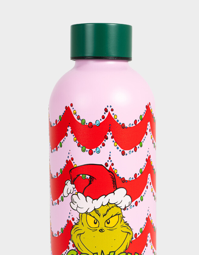 Deco Infantil Botella Metálica "grinch" - Combinacion Multicolor