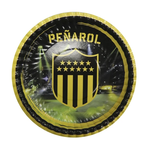 Cotillón Platos Descartables x 8 Peñarol U
