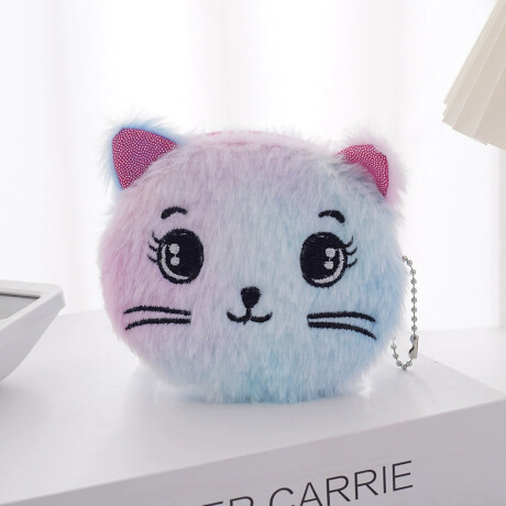 Monedero Infantil De Gatito Celeste