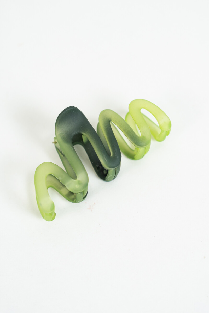 Pinza De Pelo Ondas - Verde 
