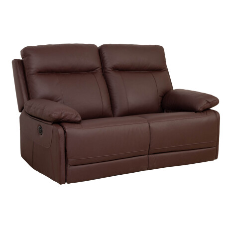 RECLINABLE 2 CUERPOS CUERO MARRON HOSHI MERLOT