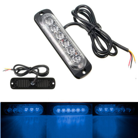 FARO LED - BARRAL AZUL 6 LED 12V 24V 125X28.2MM - FARO LED - BARRAL AZUL 6 LED 12V 24V 125X28.2MM -