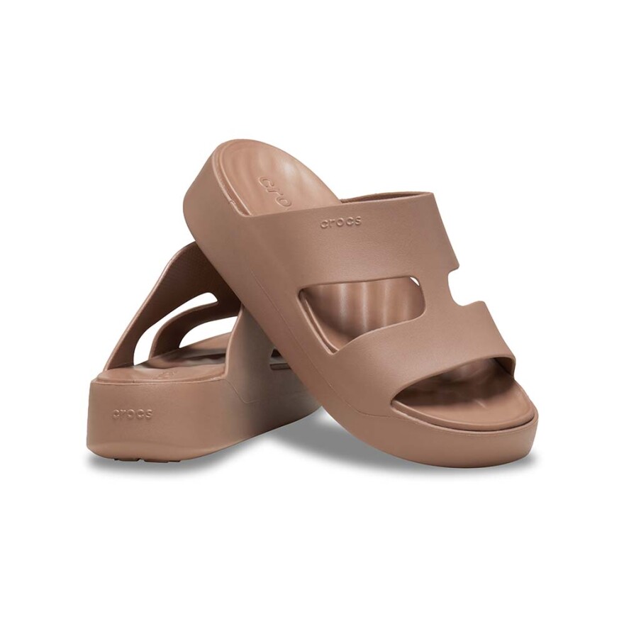 Sandalias Crocs Getaway Platform H-Strap W Mujer Latte