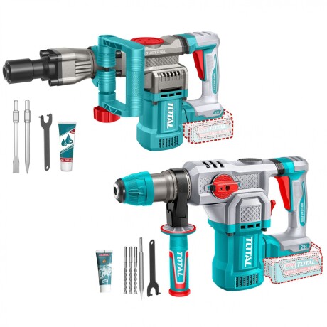 Kit Línea A Batería 20v Sin Carbones: Martillo Demoledor SDS Hex 16J + Rotomartillo SDS Plus 4.5J Kit Línea A Batería 20v Sin Carbones: Martillo Demoledor SDS Hex 16J + Rotomartillo SDS Plus 4.5J