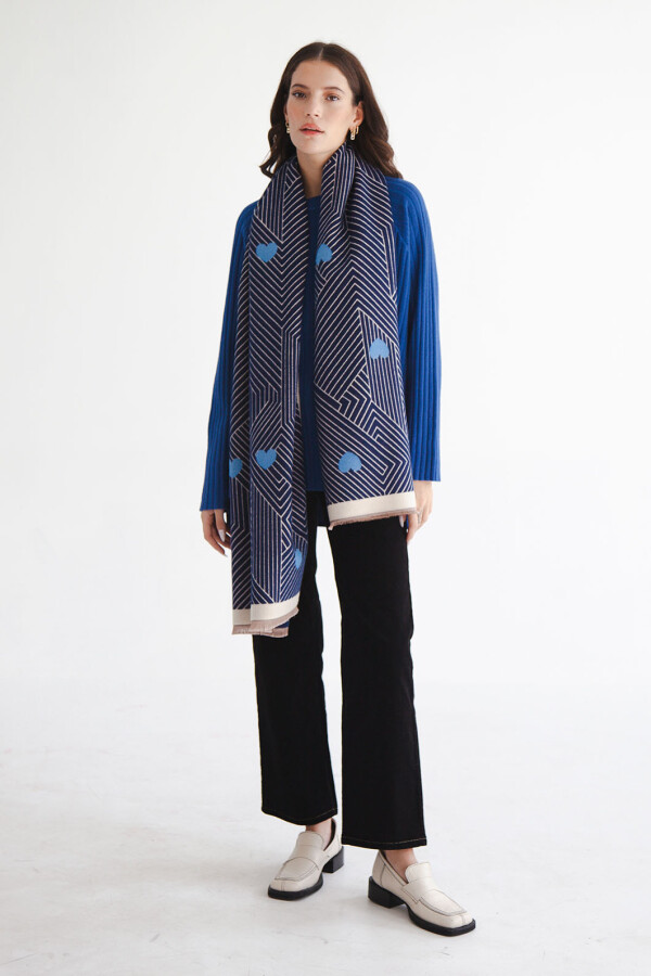 PASHMINA CORAZON AZUL