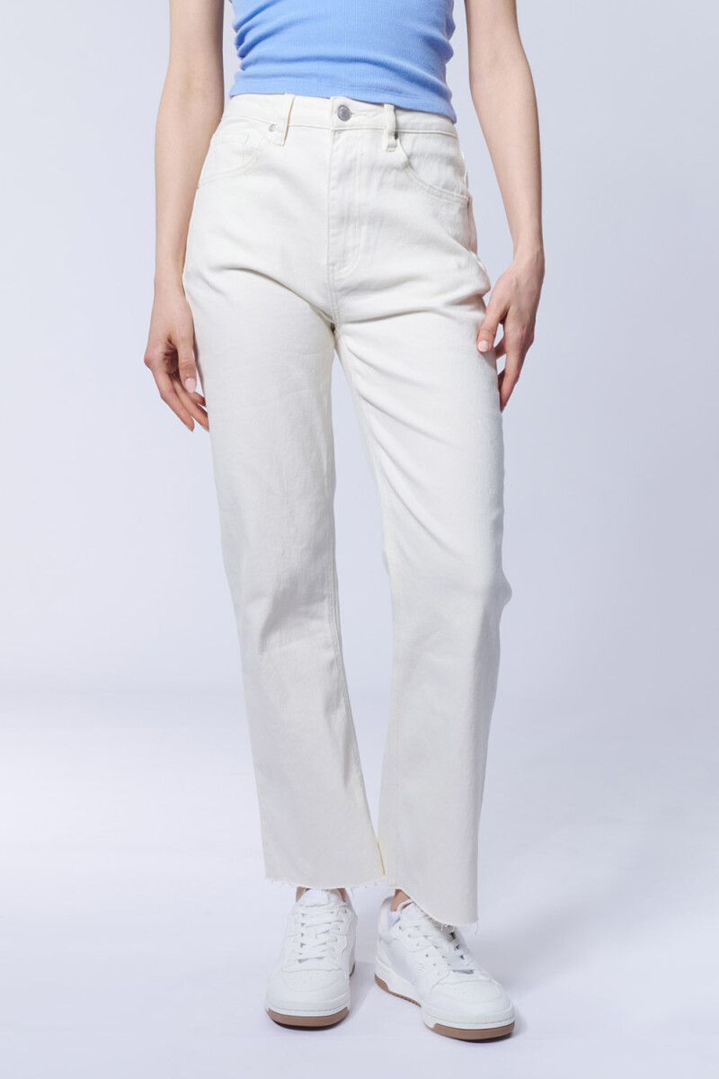 Pantalón Jean Cropped Flare Crudo