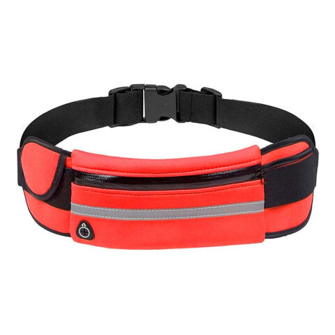 Riñonera Expandible Reforzada Running Impermeable Bolso Variante Color Rojo