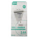Cargador de pared doble USB y Lightning cableado 3.4A Cargador de pared doble USB y Lightning cableado 3.4A