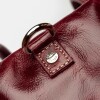 Cartera de Mano Capri En Cuero Liso Bordeaux