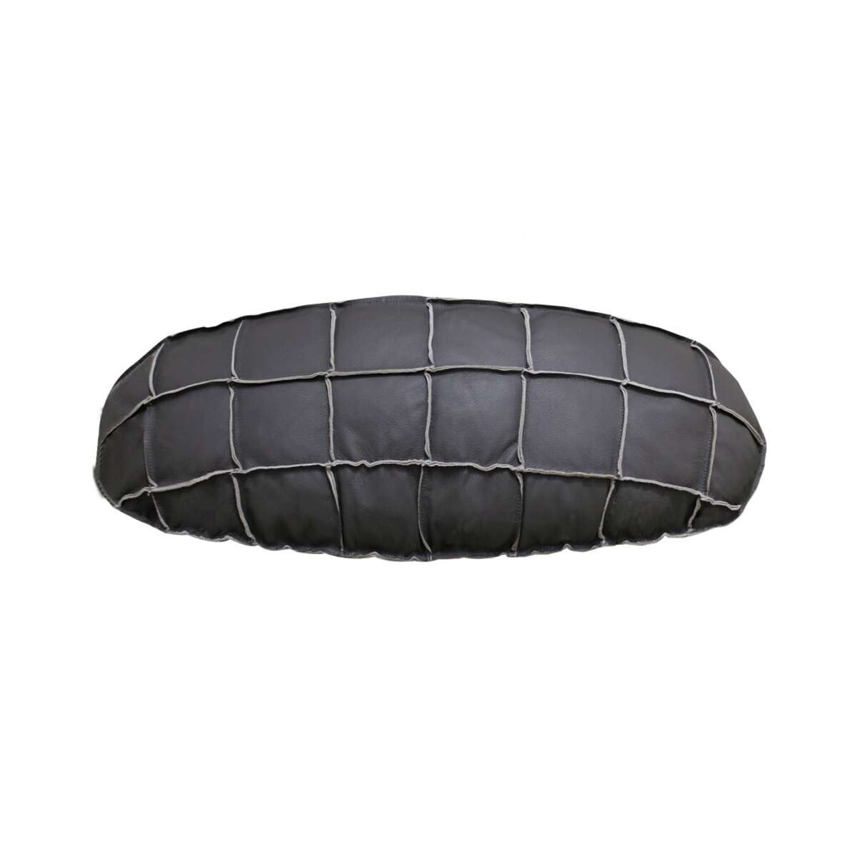 Almohadion Cuero 76x35cm oval grande - Gris 