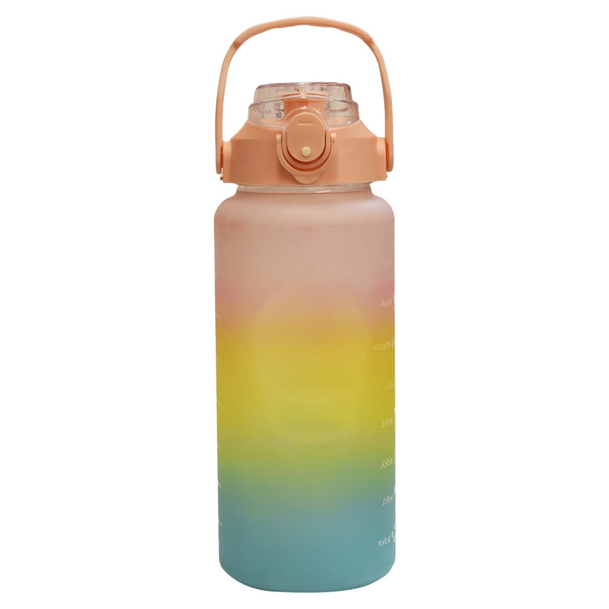 Botella Caramañola Agua 2Lt en Plástico con Sorbito y Manija - Rosa 