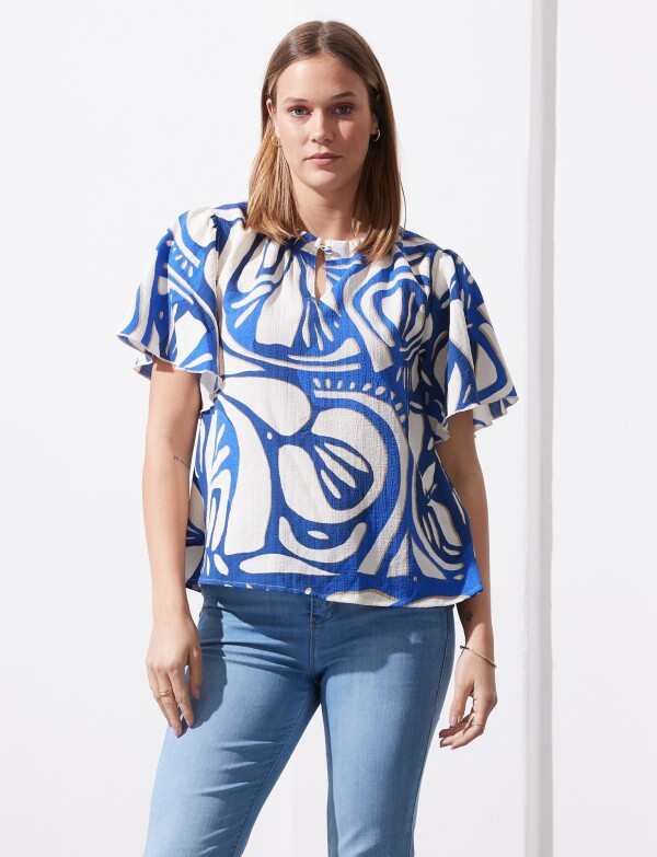 Blusa Print ROYAL/MULTI