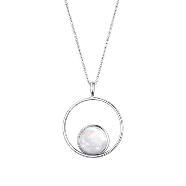 Dije Doble Circulo - Plata 925 - Nacar - CP4656 conpiedra