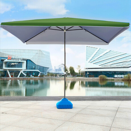 Sombrilla Jardín Bar Cuadrada 2x2 Uv50+ Base Premium Verde