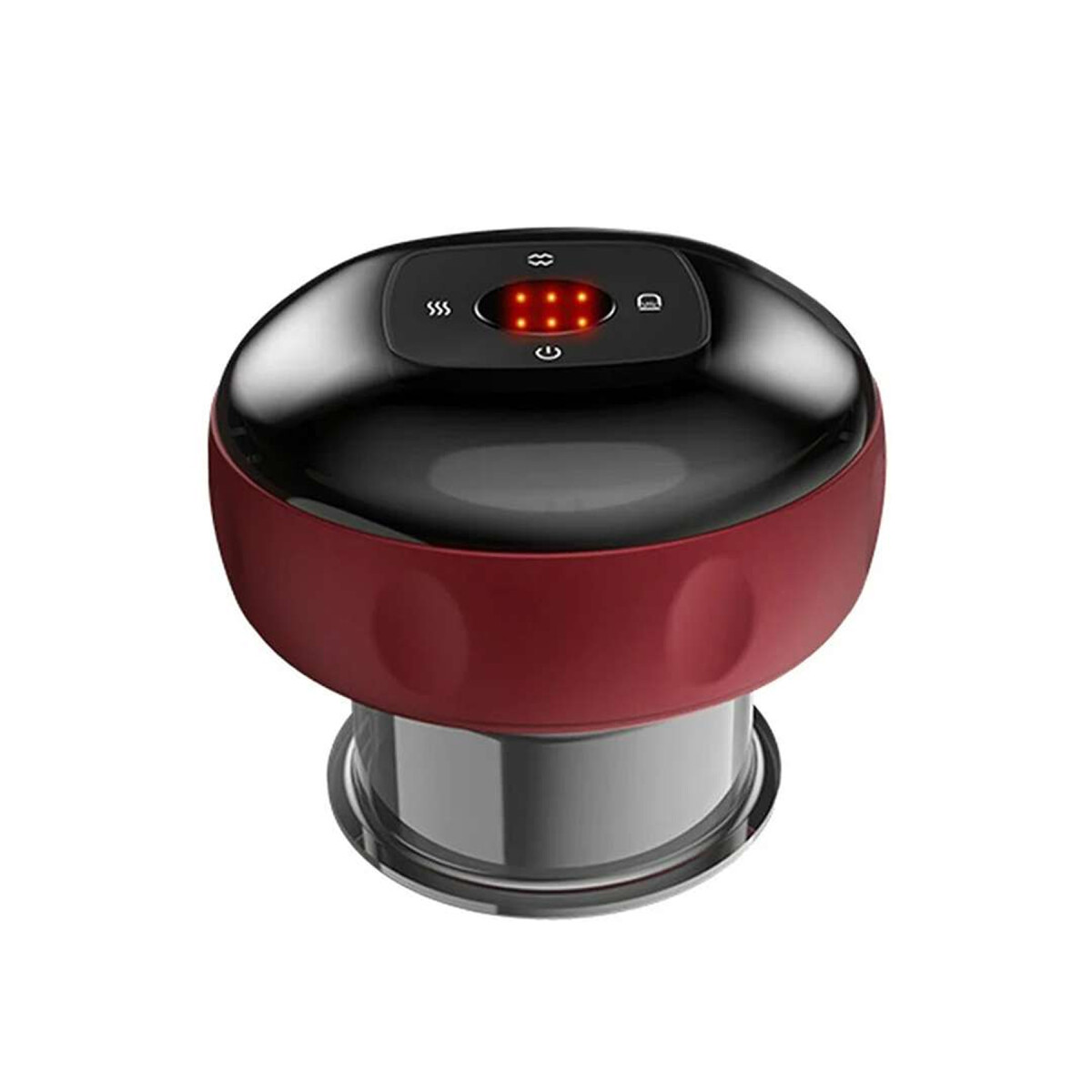 Masajeador Eléctrico Ventosa Vacío Recargable Terapeutico - Color Rojo 