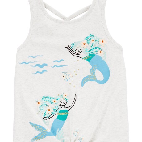 Musculosa Carters con Lazo Estampa Sirena BLANCO