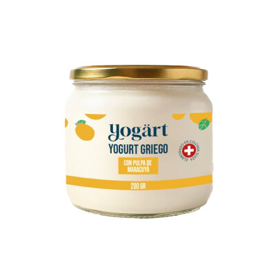 Yogurt griego con pulpa de maracuya 200g Yogart Yogurt Griego Yogart Maracuya