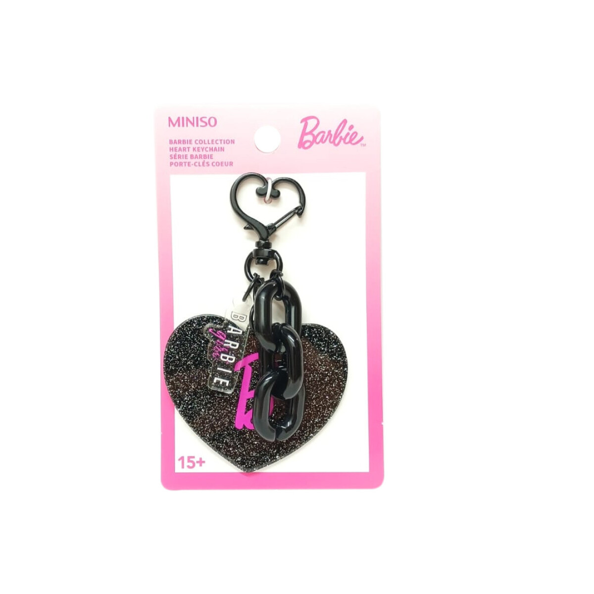Llavero Barbie corazón - negro 