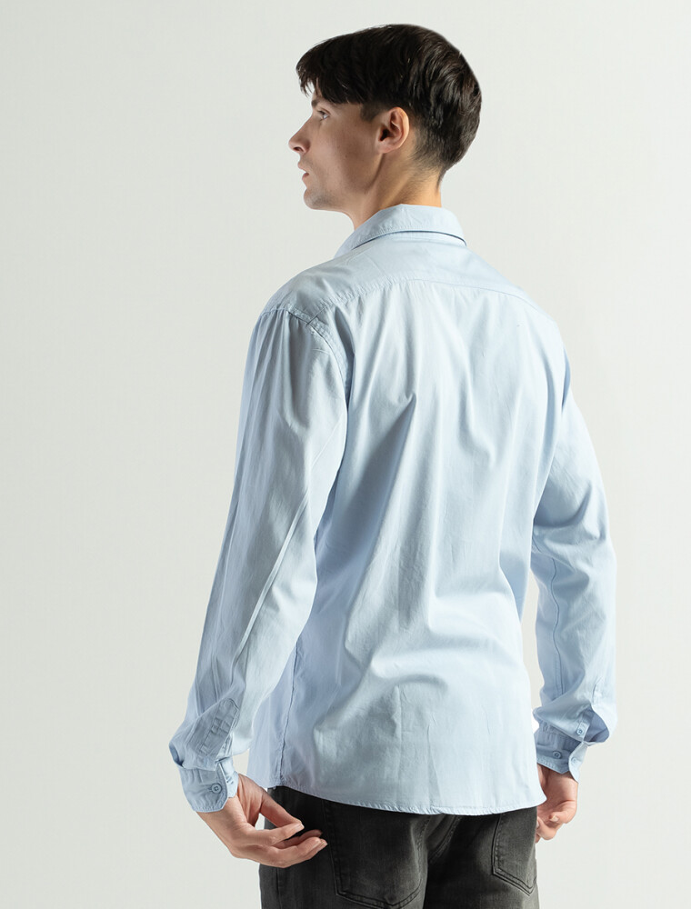 Camisa Algodón Texas Celeste