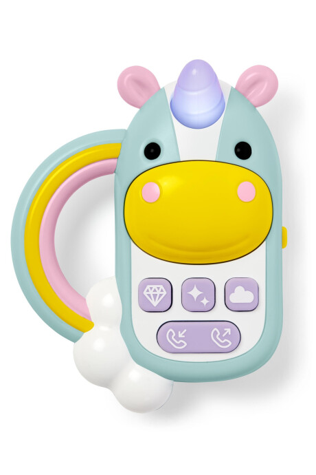 Teléfono con luces y sonidos diseño unicornio Sin color