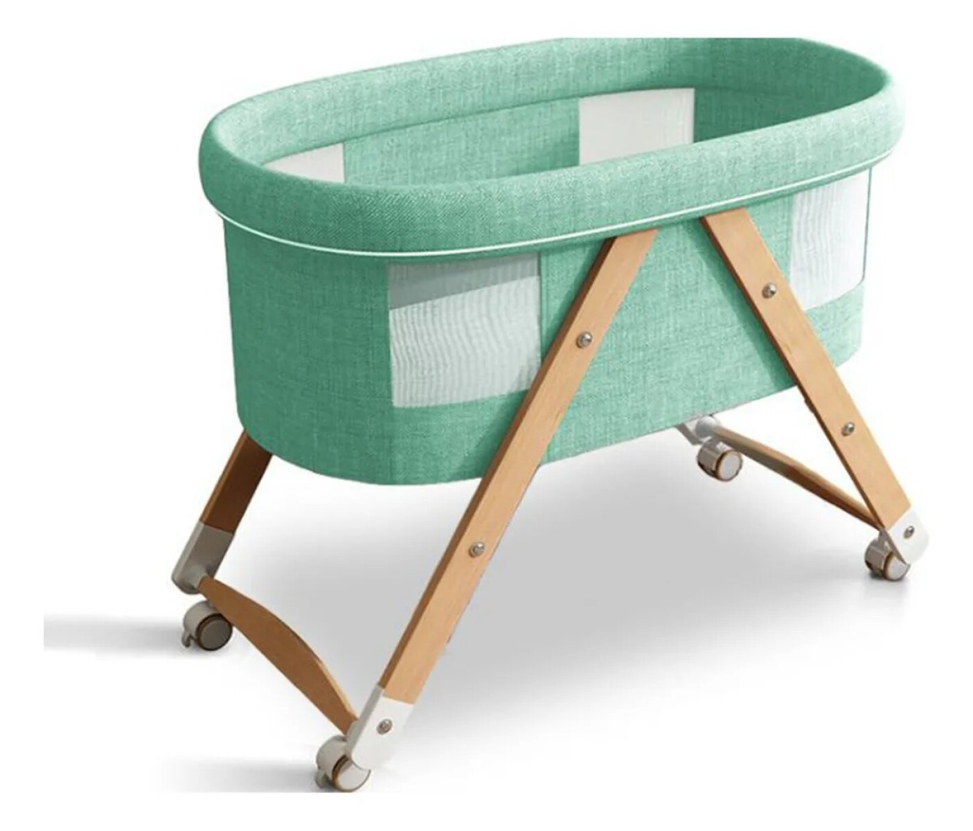 Cuna Moisés Plegable Regulable Para Bebe - Verde 