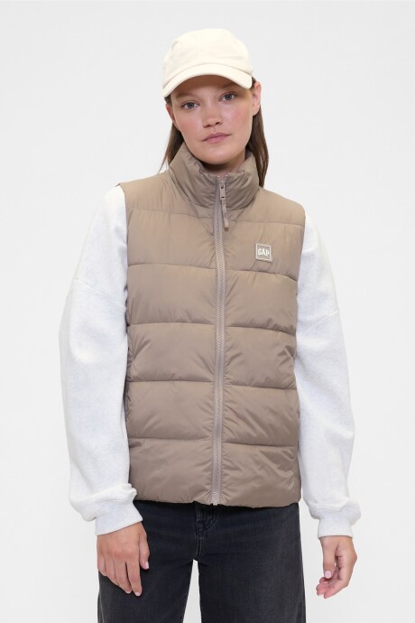 Chaleco Puffer Mujer Medium Cool Brown