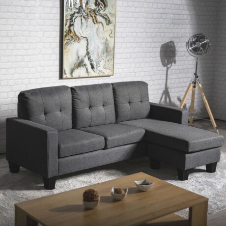Sillon 3 cuerpos con chaise Herbie Gris