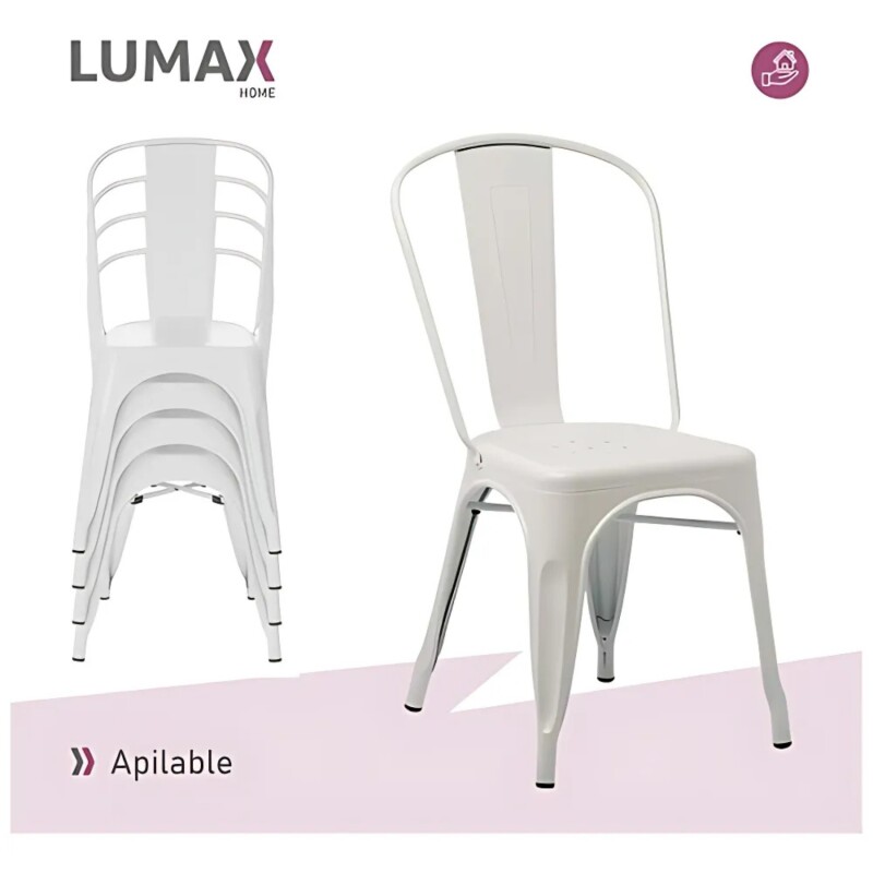 Pack 4 Sillas Tolix Lumax Varios Colores Blanco