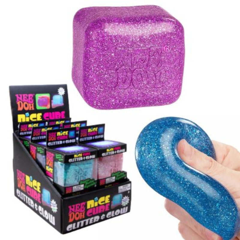 Glitter and Glow Nice Cube Needoh- squishy Glitter And Glow Nice Cube Needoh- Squishy