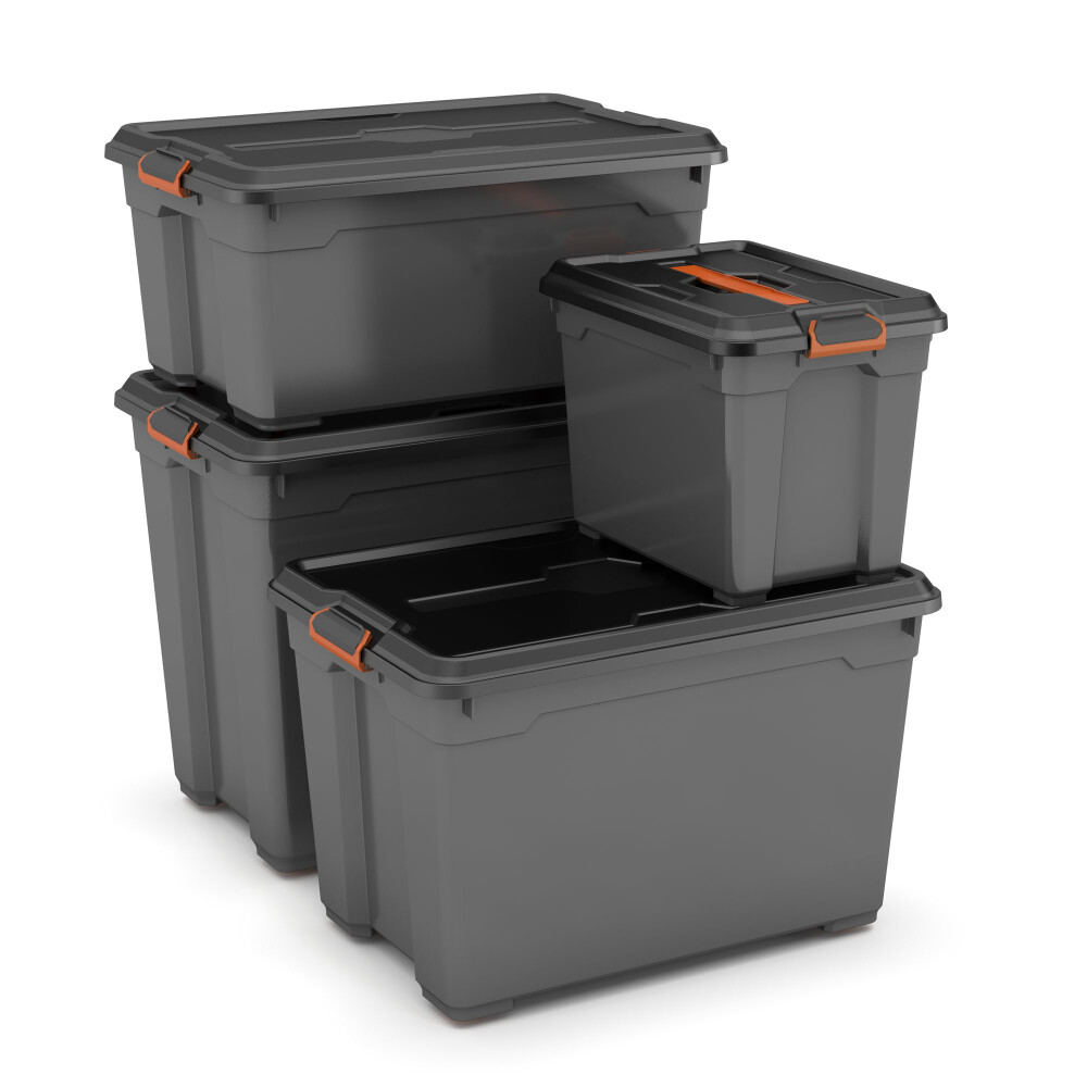 CAJA ORGANIZADORA PLASTICO GRIS MOOVER PRO 39LTS