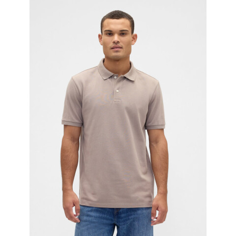V-STRETCH PIQUE POLO - SOLID MEDIUM COOL BROWN