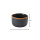 Set x2 Ramequin cerámica 9x5,5 cm GRIS OSCURO