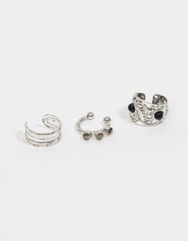 Bijou Cuff Set Set De Cuffs De Metal - Plateado Antique Silver