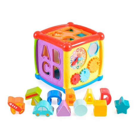 Cubo Didáctico Musical Juego Actividades de Encastre Huanger Multicolor