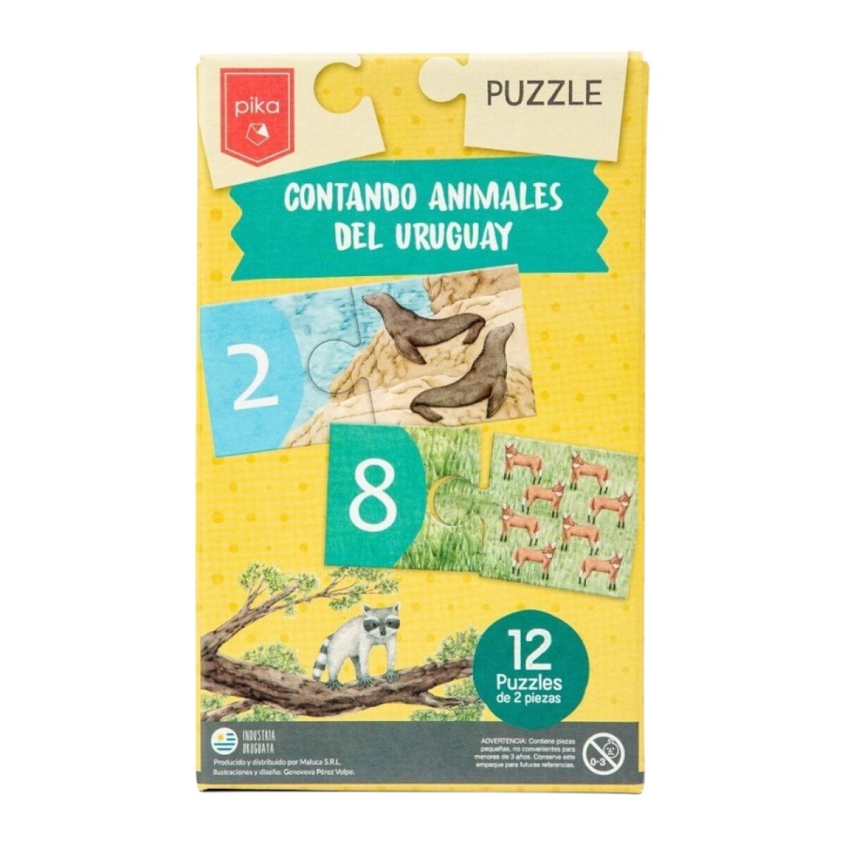 Puzzle Contando Animales del Uruguay Pika 