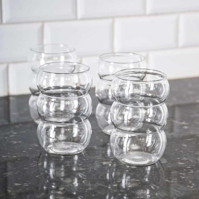 Vaso de Vidrio Burbujas Vaso de Vidrio Burbujas