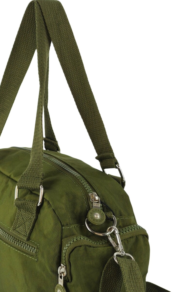 Morral con bolsillos Verde