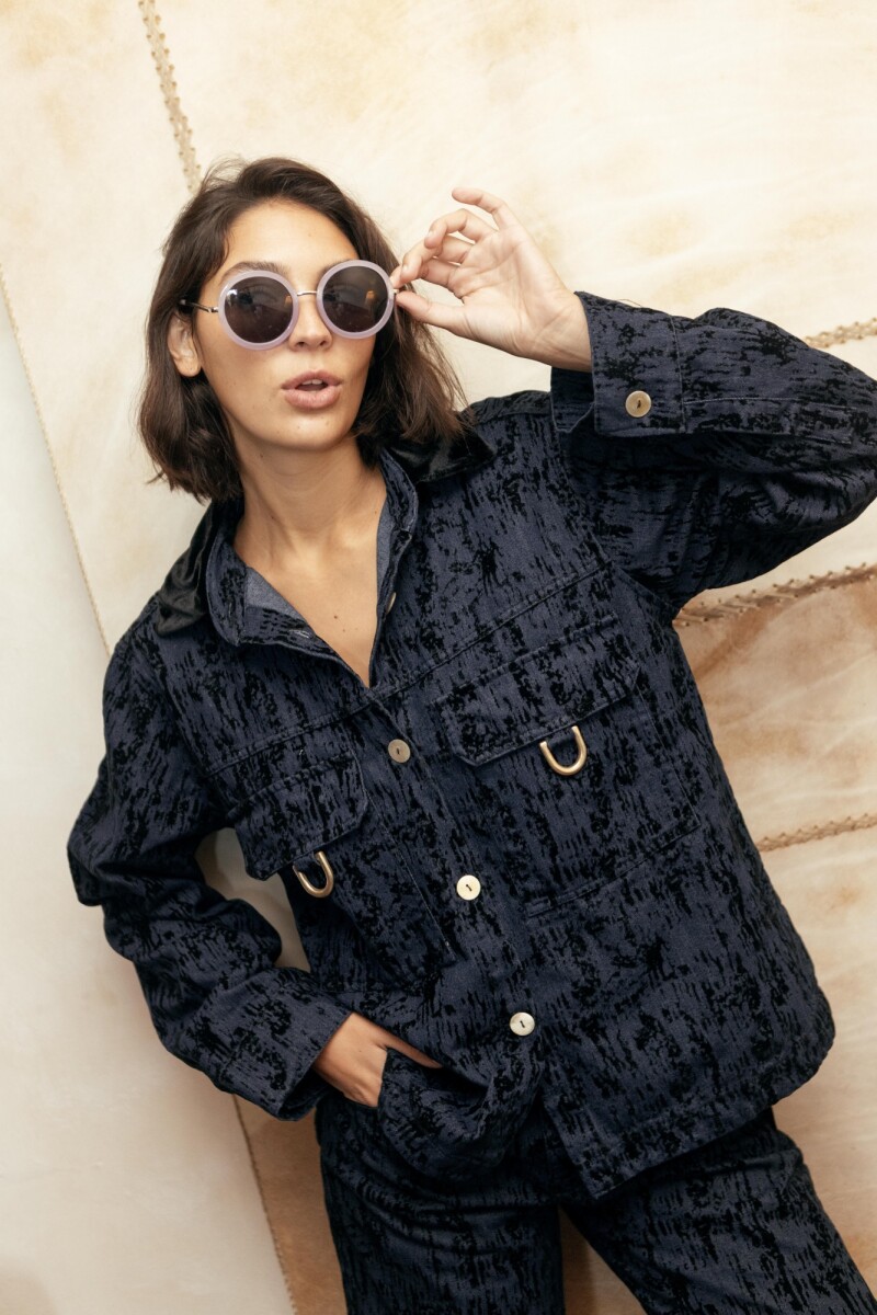 Ribbon Jacket Azul / Negro
