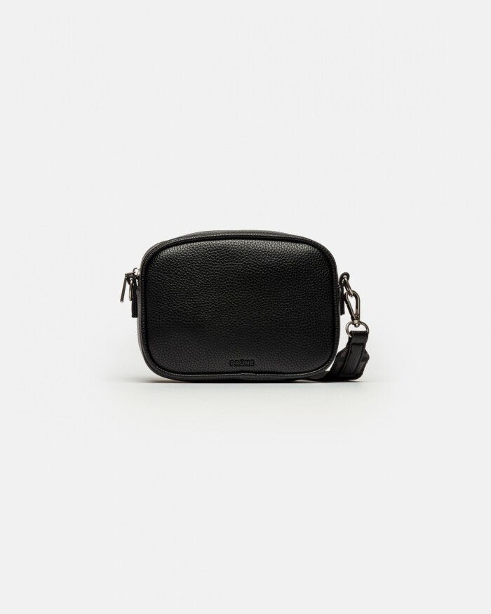 Mini Bag Adisa En Efecto Cuero Graneado Negro