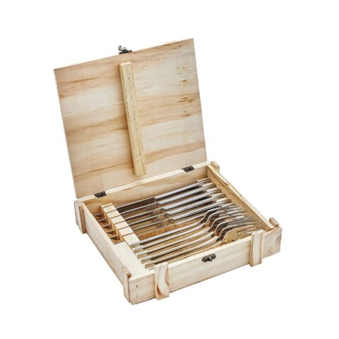 ZWILLING SET CUBIERTO ASADO X 12 PZS CAJA MADERA ZWILLING SET CUBIERTO ASADO X 12 PZS CAJA MADERA