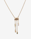 Cadena Corta con Dije Strass Collar Weather Con Cubic Zirconia - Dorado