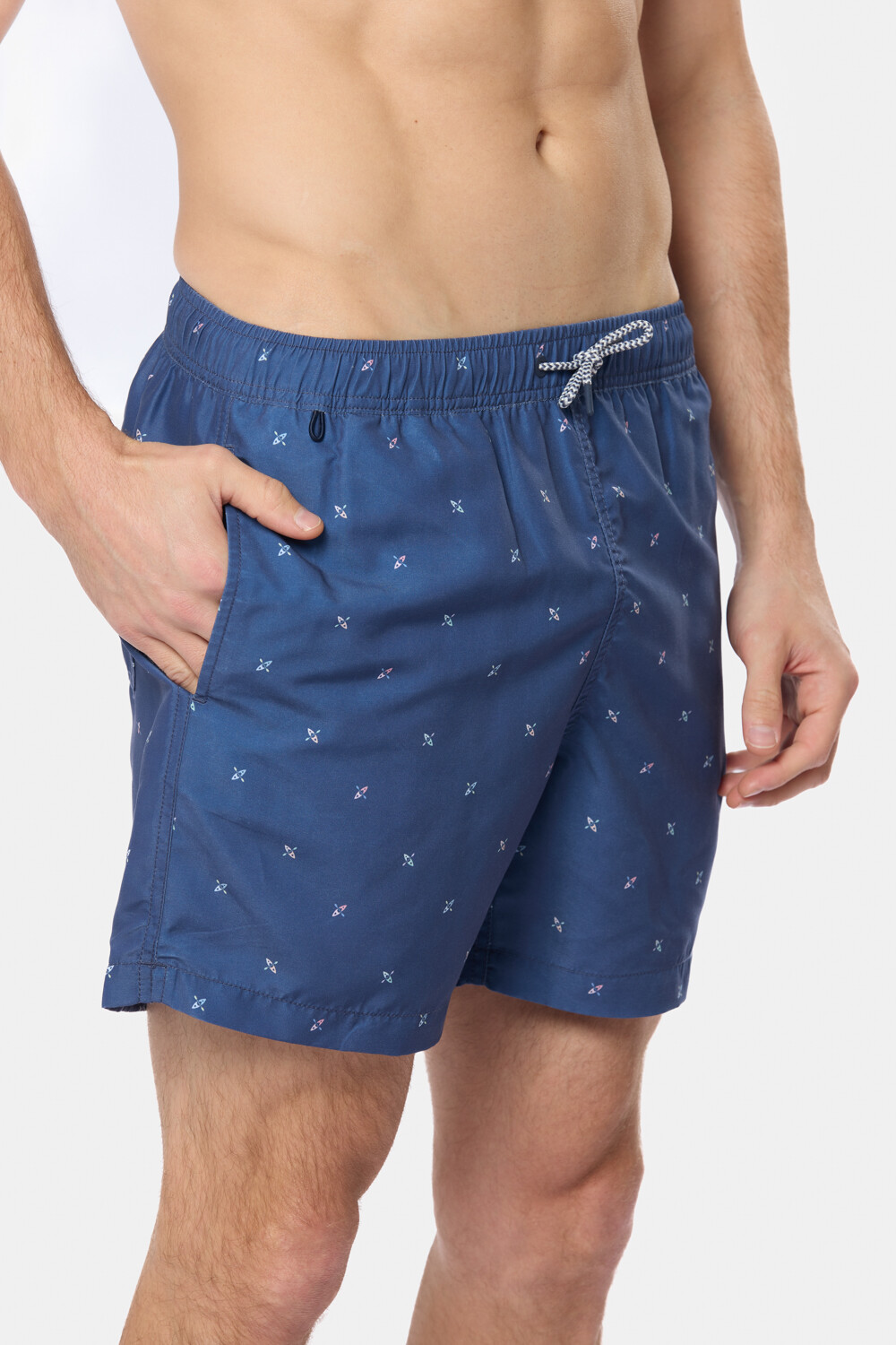 SHORT DE BAÑO ESTAMPADO Azul