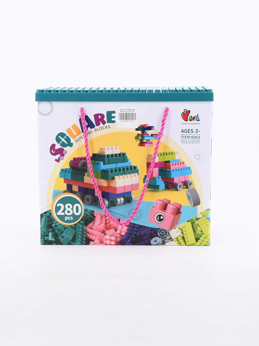 BLOQUES CONSTRUCCION x 280 PIEZAS - MULTICOLOR 