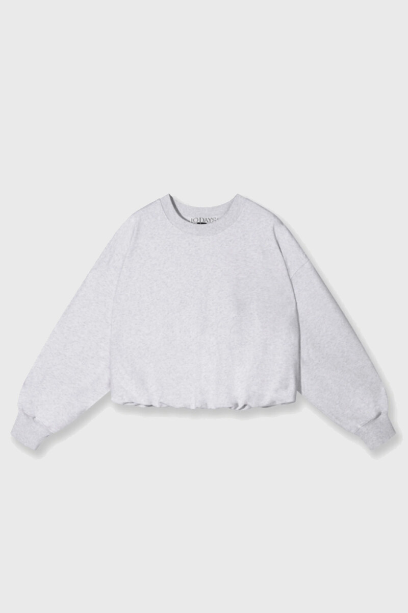 pleated sweater back stamp Gris