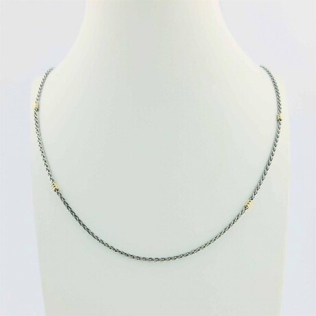 Gargantilla de plata 925 con double en oro 18 Ktes. Gargantilla de plata 925 con double en oro 18 Ktes.